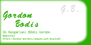 gordon bodis business card